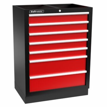 Kraftmeister Standard Werkzeugschrank 7 Schubladen rot